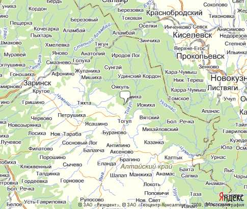Карта: Тогульский