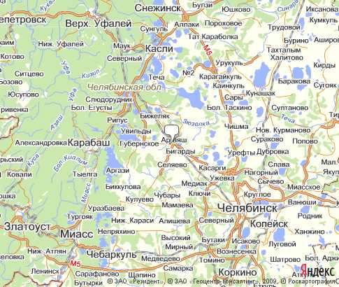 Аргаяшский район - карта, Челябинская область , Уральский федеральный округ