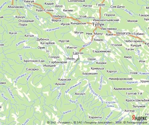Карта: Тулунский