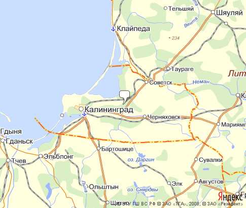Карта: Калининградская