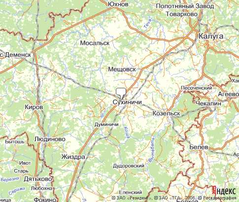 Карта: Сухиничский