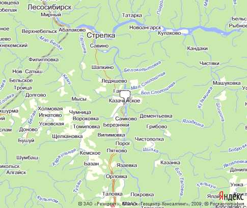 Карта: Казачинский