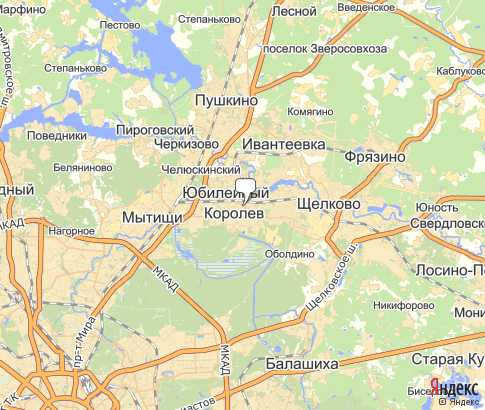 Карта Москвы Город Королев