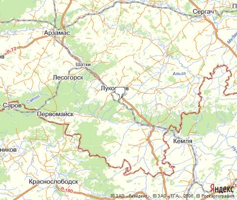 Карта: Лукояновский