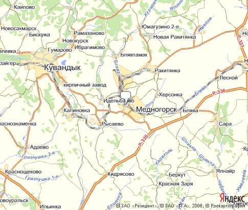 Карта: Медногорск