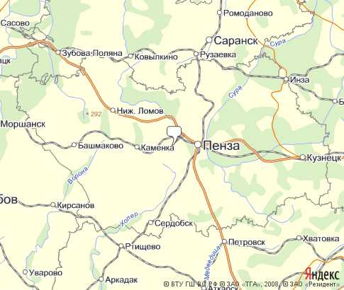 Карта: Пензенская