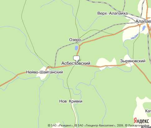 Карта: Асбестовский