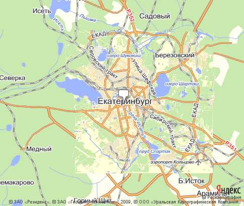 Карта: Екатеринбург