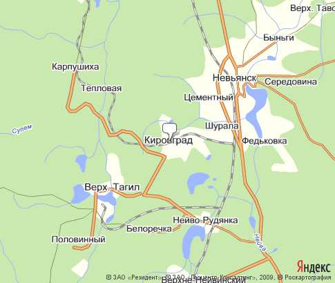 Карта: Кировград