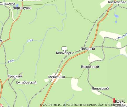 Карта: Ключевск