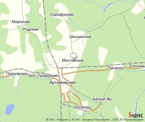 Карта: Мостовское