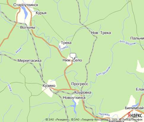 Карта: Нижнее Село