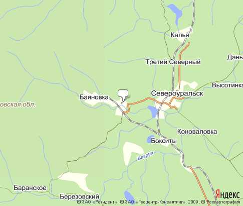 Карта: Покровск-Уральский