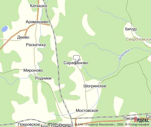 Карта: Сарафаново