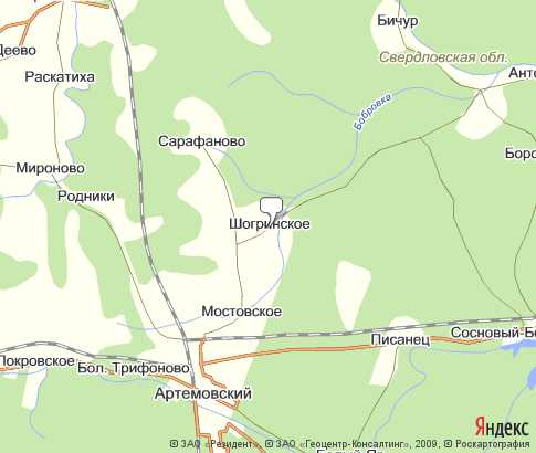 Карта: Шогринское