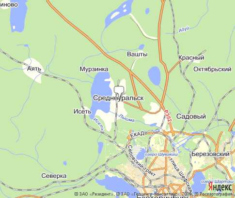 Карта: Среднеуральск