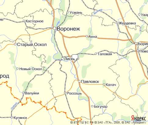 Карта: Воронежская