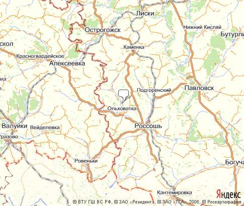 Карта: Ольховатский