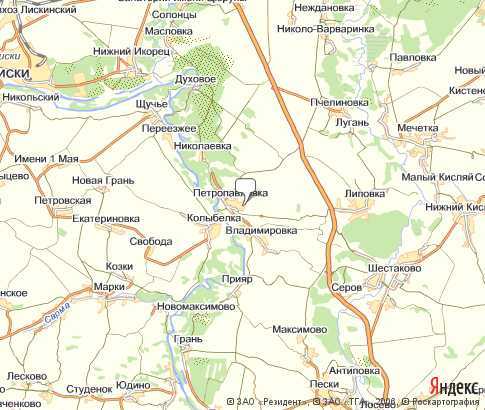 Карта: Семилукские Выселки